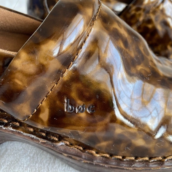 B.O.C. by Born Women's Shoes 8.5 Peggy Tortoiseshell Clogs Brown Leopard Y2K - Picture 8 of 14